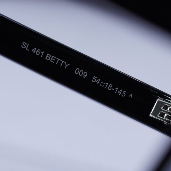 Saint Laurent SL461 BETTY 009 Rectangle Sunglasses - Black/Blue - Picture 7 of 9